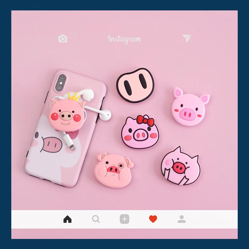 Универсальная подставка для телефона с разъемом расширяющаяся тянущаяся ручка