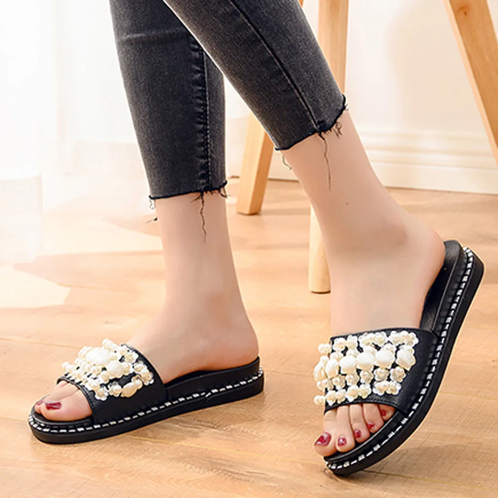 SAGACE летние тапочки для девушек и женщин в богемном стиле из бисера пляжа Летние