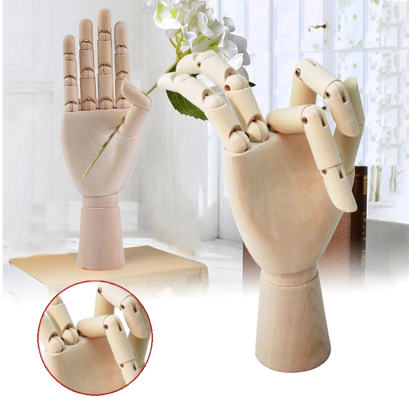 

1 шт. 12 "деревянный манекен руки правые руки Модель художника Рисование эскиз Манекен Модель домашний декор человека художника модели