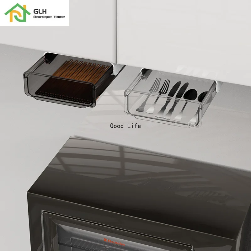 Drawer Pencil Tray Self-Adhesive Hidden Organizer Pen Box Barrel Sundries Storage Drawers Office | Дом и сад