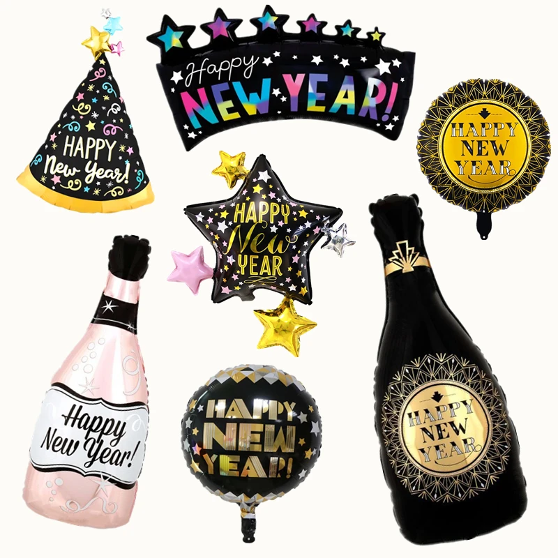 Праздничное украшение для дома новогодний баннер воздушный шар из алюминиевой