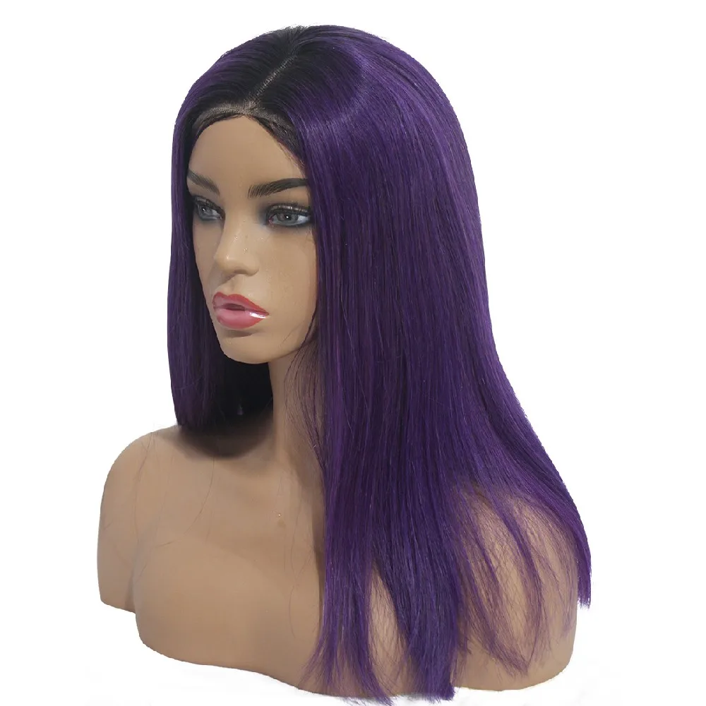 Настоящие бразильские натуральные волосы BESFOR 1-темно-фиолетовые безклеевые