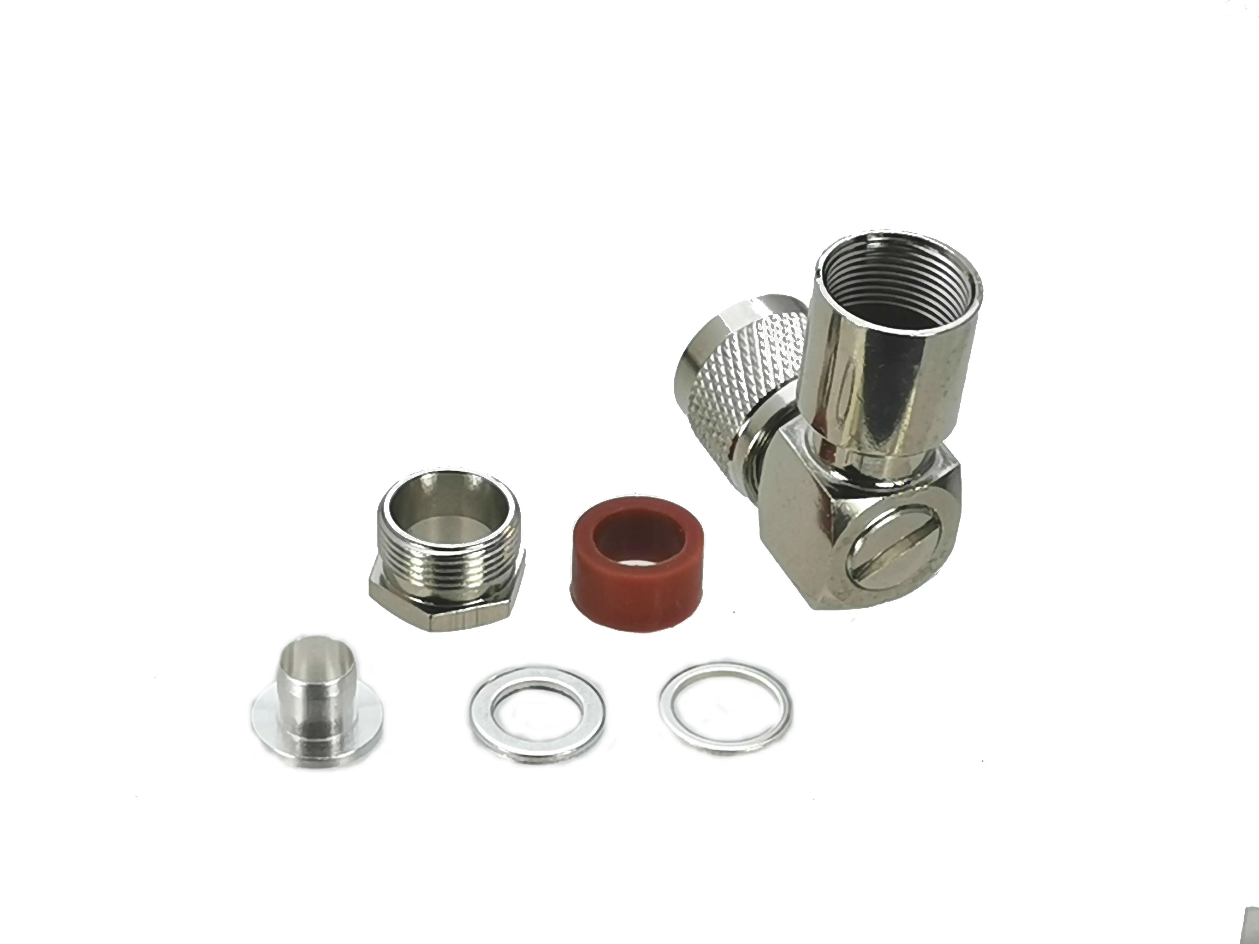 1шт N-мужской разъем зажим для кабеля RG8 LMR400 7D-FB RG213 RF коаксиальный латунный новый правый угол проводных терминалов.