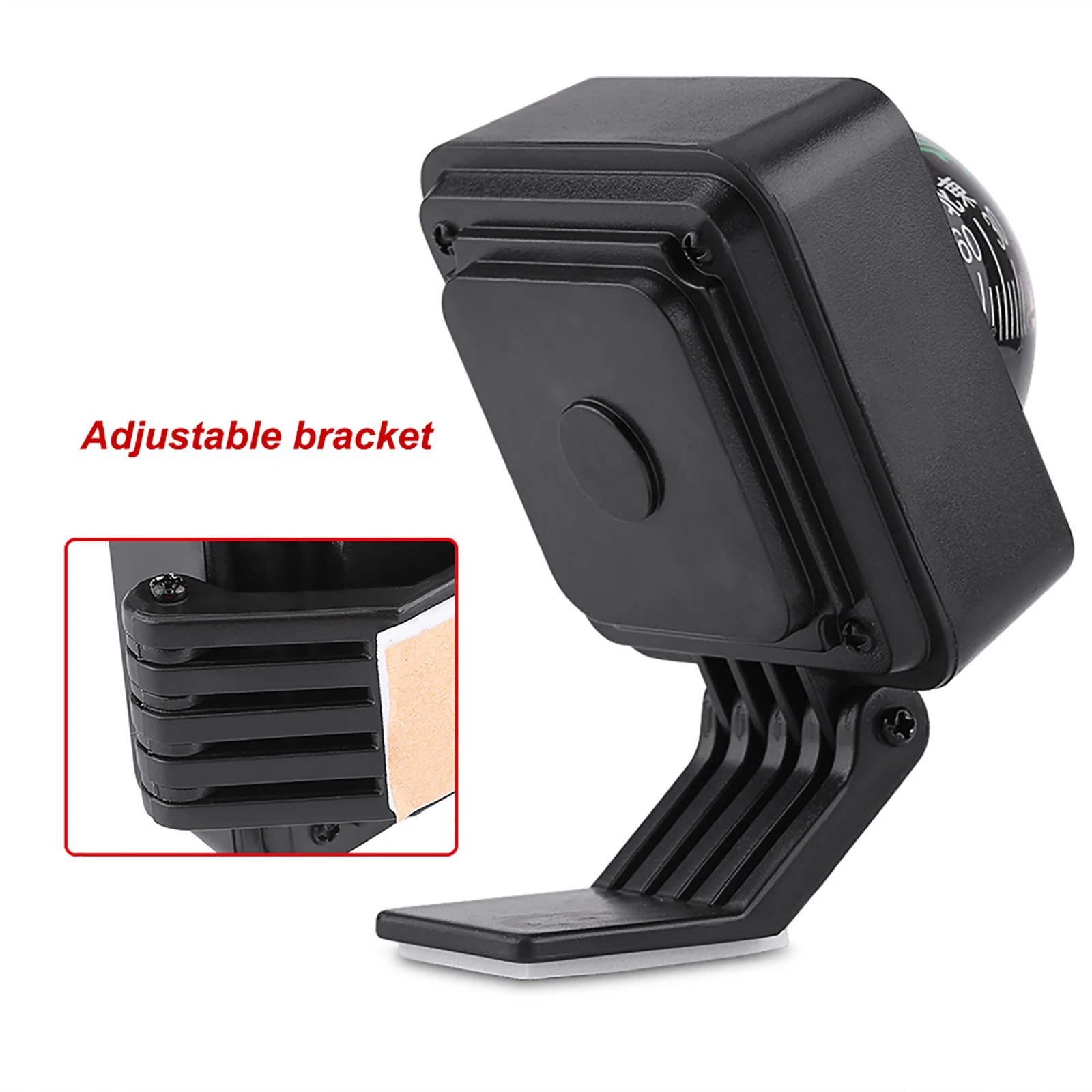

Car Mount Compass Black Plastic Accurate with Sticker Standing Compass Navigation Ball Direction Pointing Guide