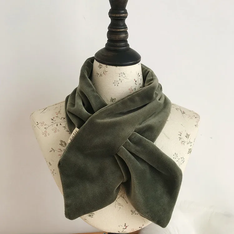 Бархатный шарф женский сплошной цвет просто Вкрапленный привносит галстук