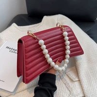 women designer brand shoulder bags luxury fashion handbags ladies leather flap sac a main irregular crossbody bag for girl pearl