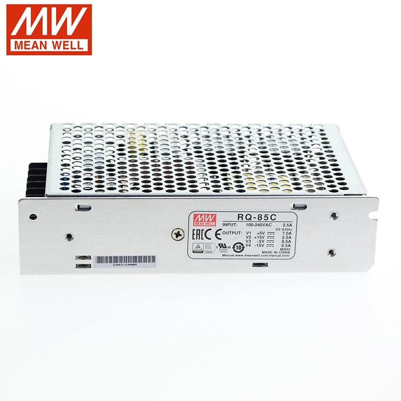 MEAN WELL RQ 85C 82 5 W на четыре выхода Импульсный источник питания 110 V/220 V AC до 5V 15 DC 7A 2.5A 0.5A