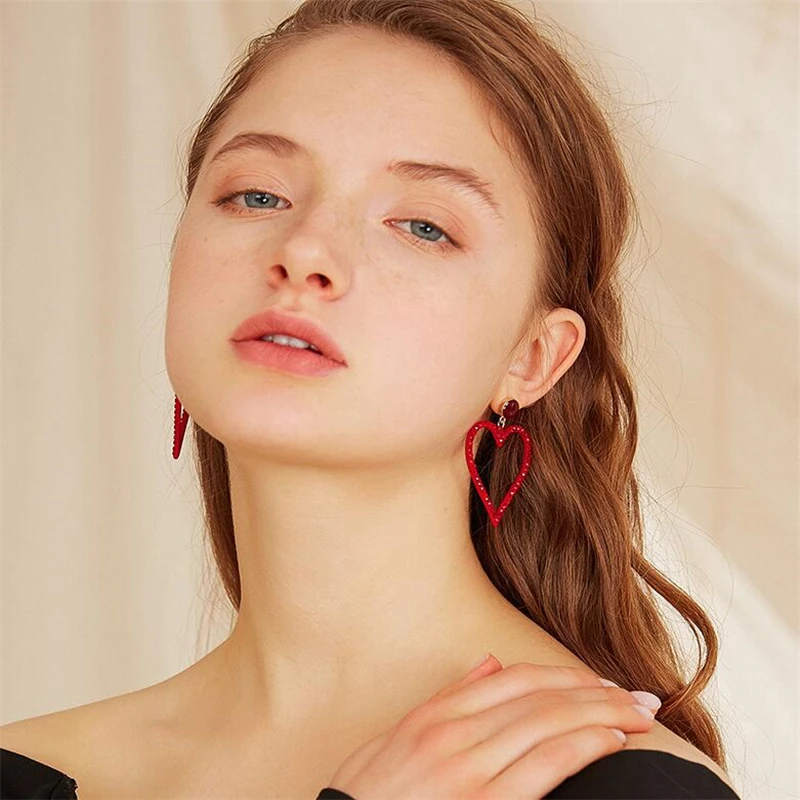 1 пара 2019 Мода для девочек модное большое полое сердце большие серьги женщин