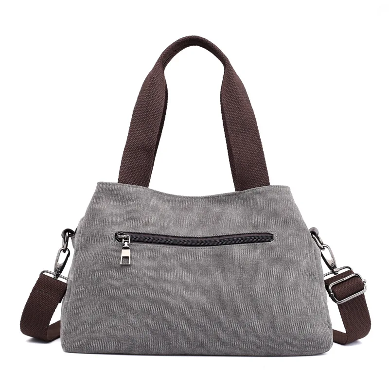

New Fashion Women Canvas Handbags Solid Large Capacity Travel Handbag Ladies Casual Crossbody Bags Shoulder Tote Messenger Bag