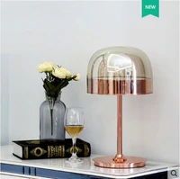 nordic bedroom table lamp simple creative glass modern living room study art decoration light luxury bedside lamp