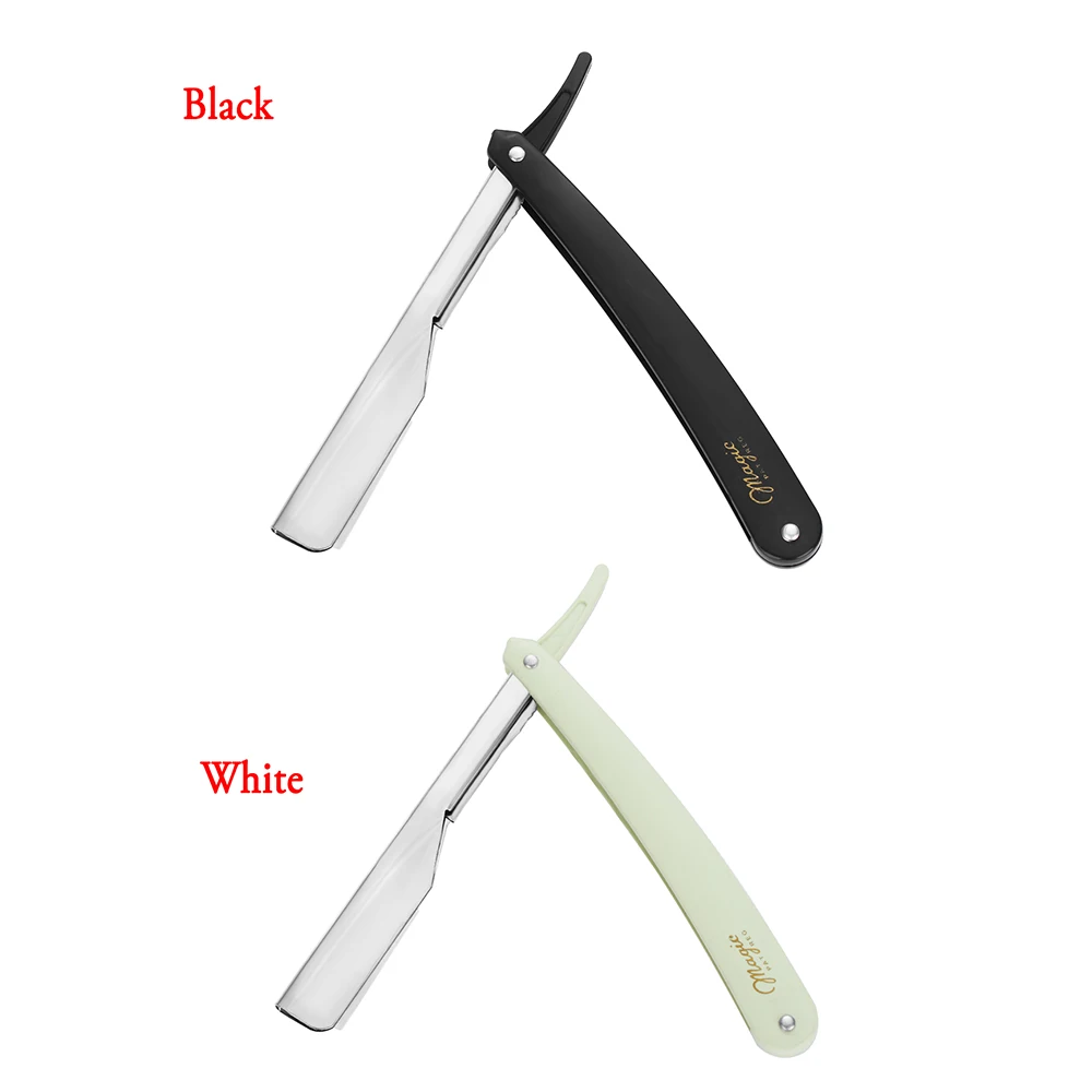 

2 Colors Professional Manual Shaver Straight Edge Stainless Steel Sharp Barber Razor Folding Shaving Beard Cutter with Blade