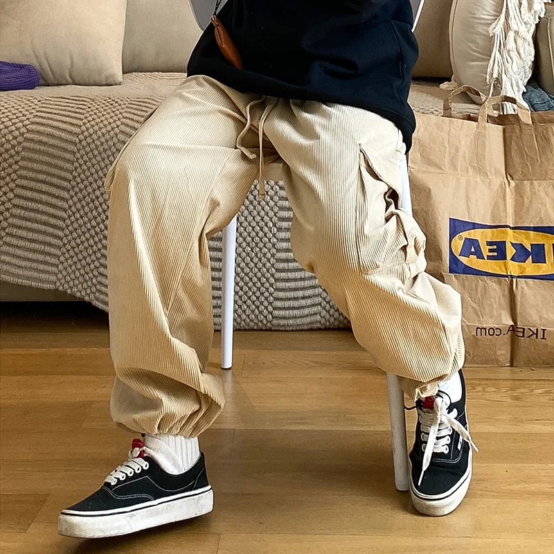 Брюки Женские Фланелевые повседневные светильник легкие прямые свободные