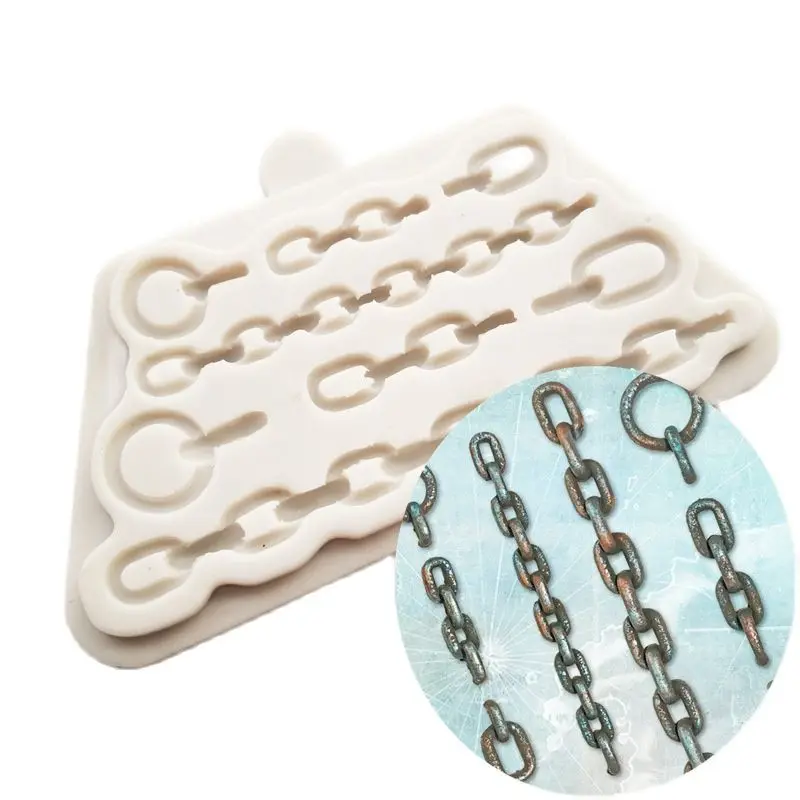New Iron Chain Rope Silicone Cake Mold Fondant Cake Decoration Chocolate Candy Mold DIY Baking Tool Pastry Mold Lace Mat k882
