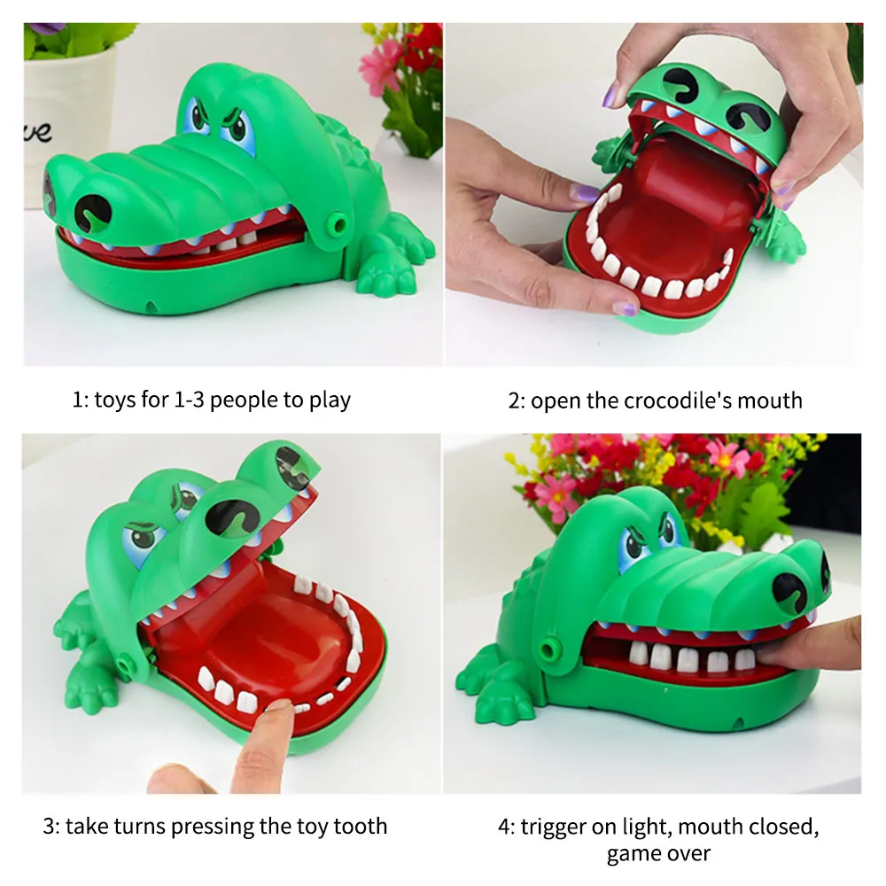 

Funny Toy Mouth Dentist Bite Finger Toy Pulling Crocodile Teeth Games Toys Kids Funny Toy For Children Kids Biting Finger Game