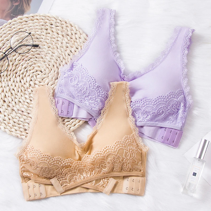 Бюстгальтеры нового дизайна размера плюс нижнее белье кружевное однотонное с
