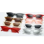 Солнцезащитные очки в ретро стиле для мужчин и женщин, модные маленькие цветные прозрачные пластиковые солнечные очки, UV400, для занятий спортом на открытом воздухе