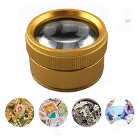 30x magnification jewelry metal handheld magnifying glass 30x36mm optical glass lens jewelry appraisal magnifier loupe