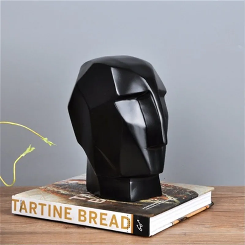 

Creative Abstraction Character Head Portraits Geometry Resin Craftwork Sculpture Fashion Home Hotel Clubhouse Home Decor X5698