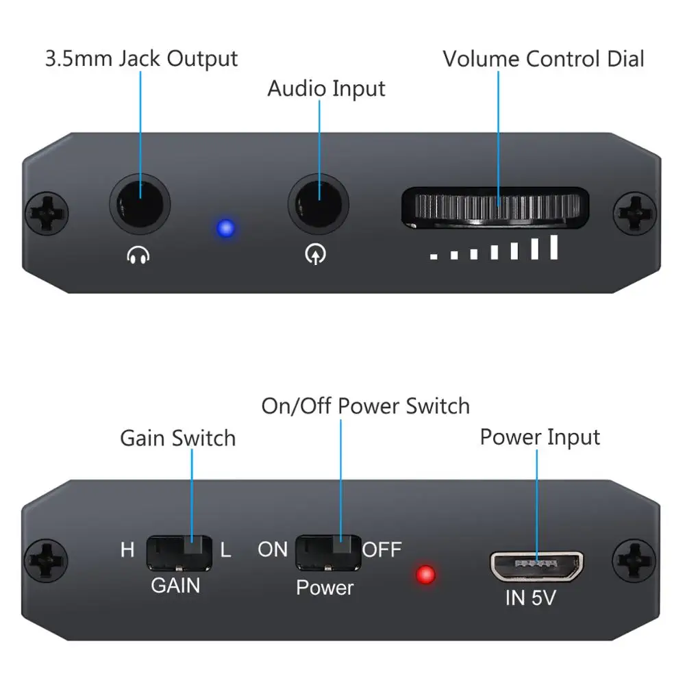 LiNKFOR HiFi усилитель для наушников 16-300 3 5 мм AUX портативный MP3 плееров iPods ноутбуки