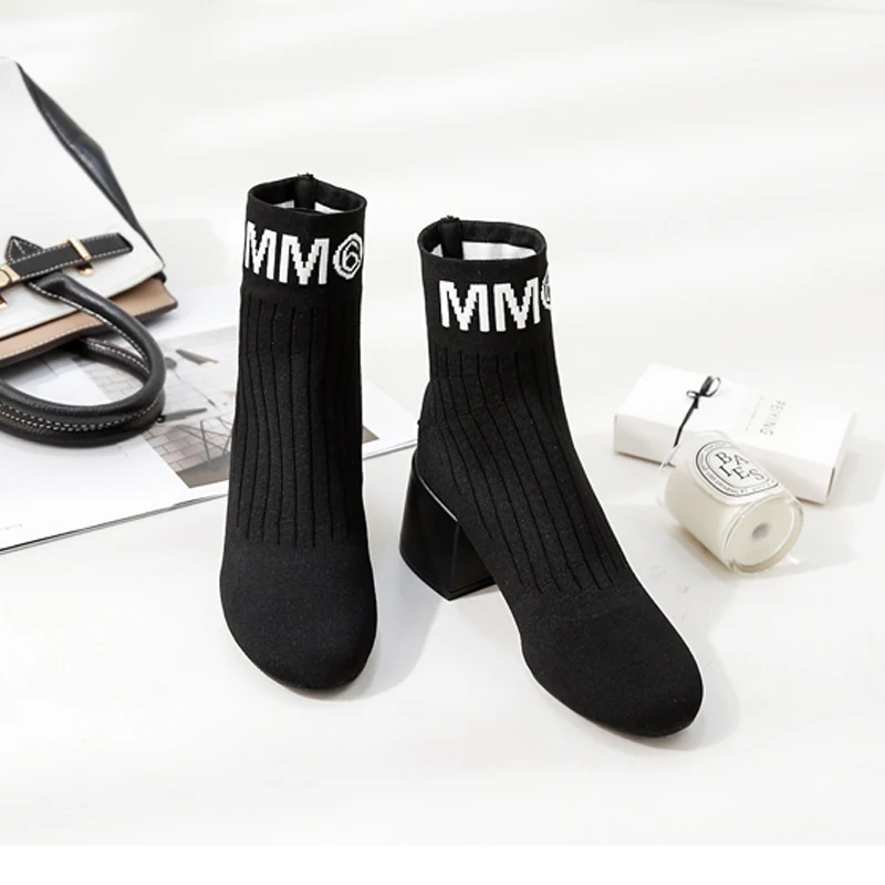 Wellwalk/ботинки с розовыми носками женские ботинки на блочном каблуке Стрейчевые