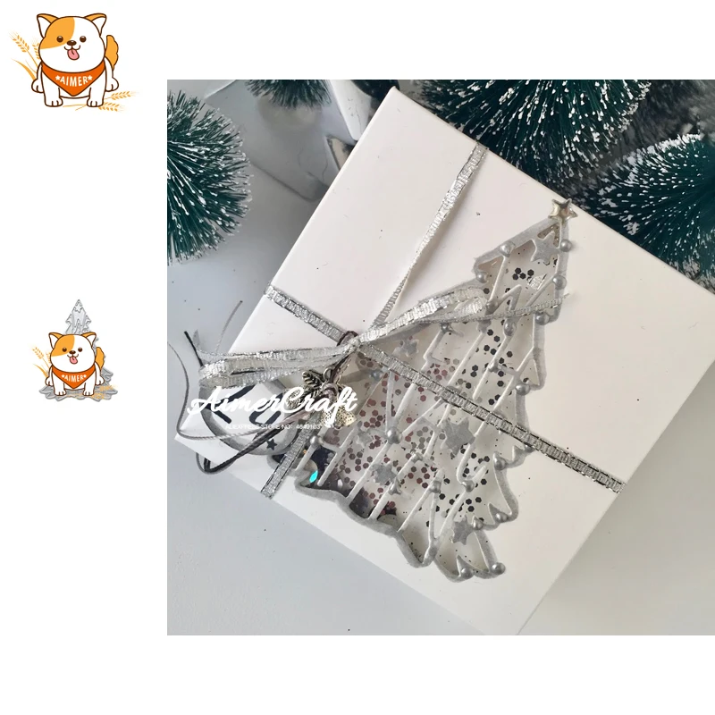 Рождественская елка металлические режущие штампы трафарет для скрапбукинга