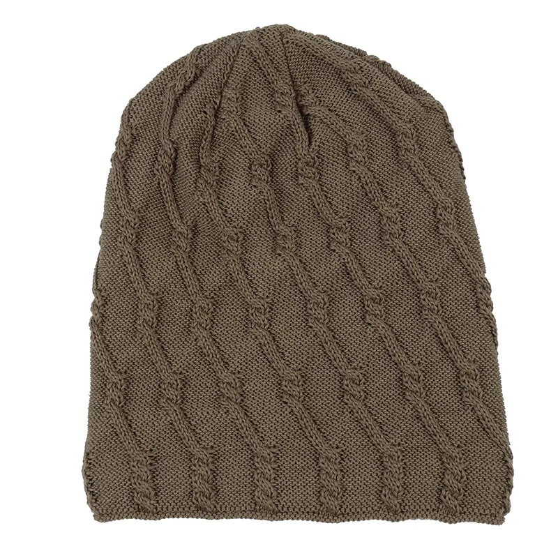 Зимняя шапка toque, Мужская плюшевая шерстяная шапка, теплые наушники, вязаная шапка, для улицы, Конопляный узор, пуловер, шапка Skullies Bonnet beanie cc Hat