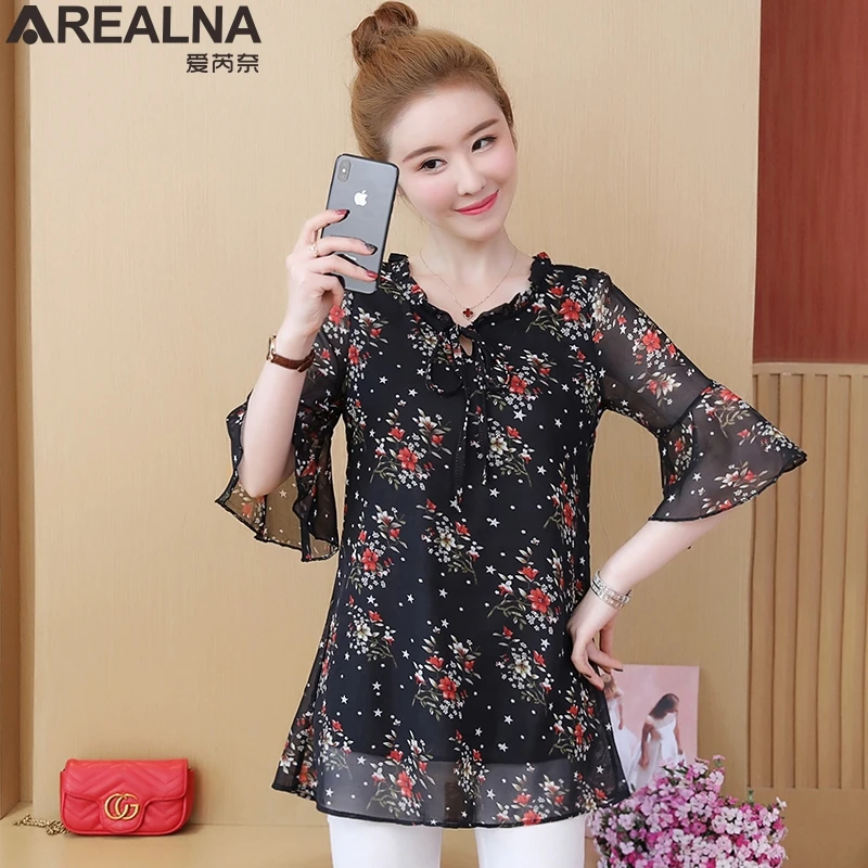 Blusas Mujer De Moda 2020 кимоно Повседневная Цветочная шифоновая блузка для женщин рубашки