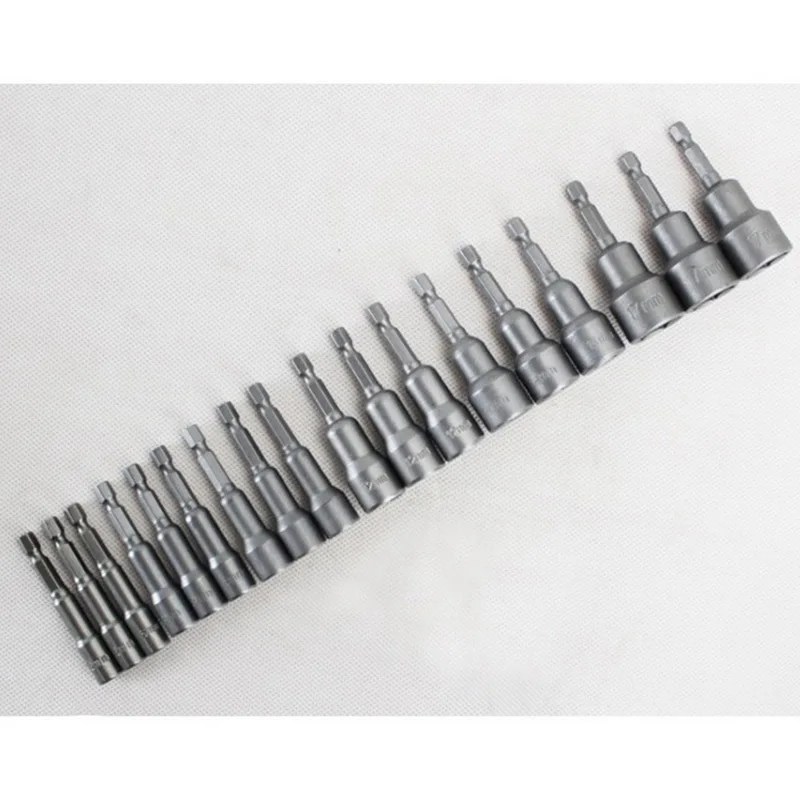 6 мм 9 набор Круглый хвостовик мощность Гайка Драйвер сеттер магнитная