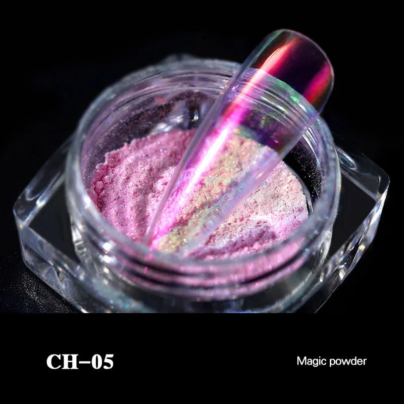 CH05 0.2g Nai Ice Transparent Glitter Powder Mirror Mermaid Pigment UV Gel Nail Polish Magic Dust Laser Nail Art Decorations - Цвет: CH05