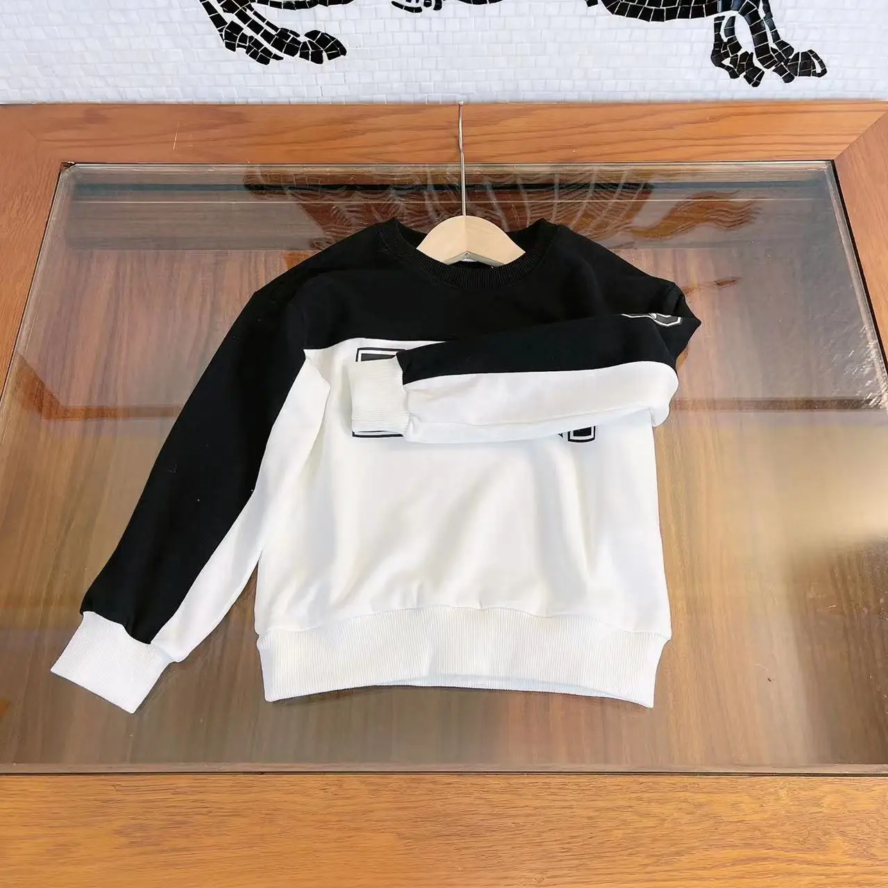 

Дизайнерская детская одежда на осень/зиму 2021, детский вязаный свитер с высоким воротником, простой и универсальный