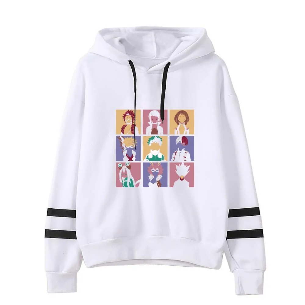 

Hoodies My Hero Academia Hooded Japanese Anime Sweatshirt With Rope Without pocket Cosplay Unisex Streetwear Pullover Tops