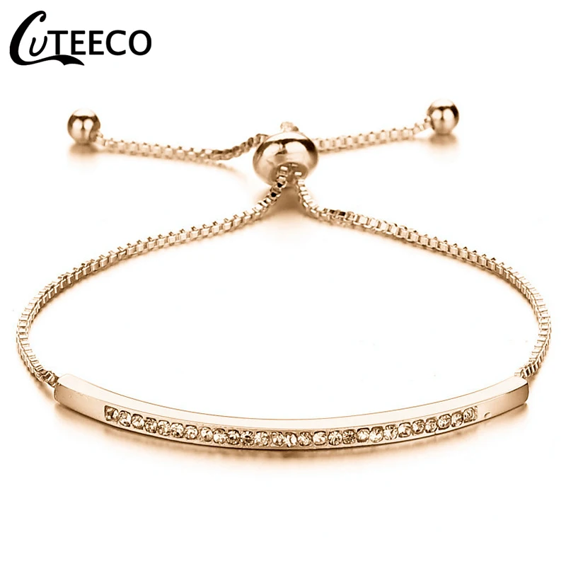 CUTEECO европейские модные женские Подвески браслет кубического циркония бренд браслет Бесконечность Браслеты для женщин ювелирные изделия подарок