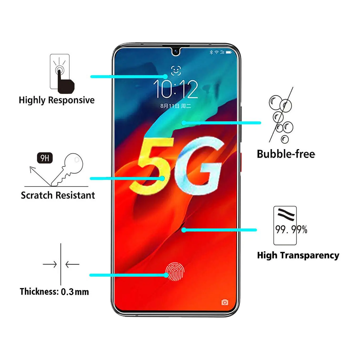 Стекло для Lenovo Z6 Lite/ Pro/ K6 Enjoy /K9 Note/Lenovo ZP закаленное стекло на Pro Защитное экрана