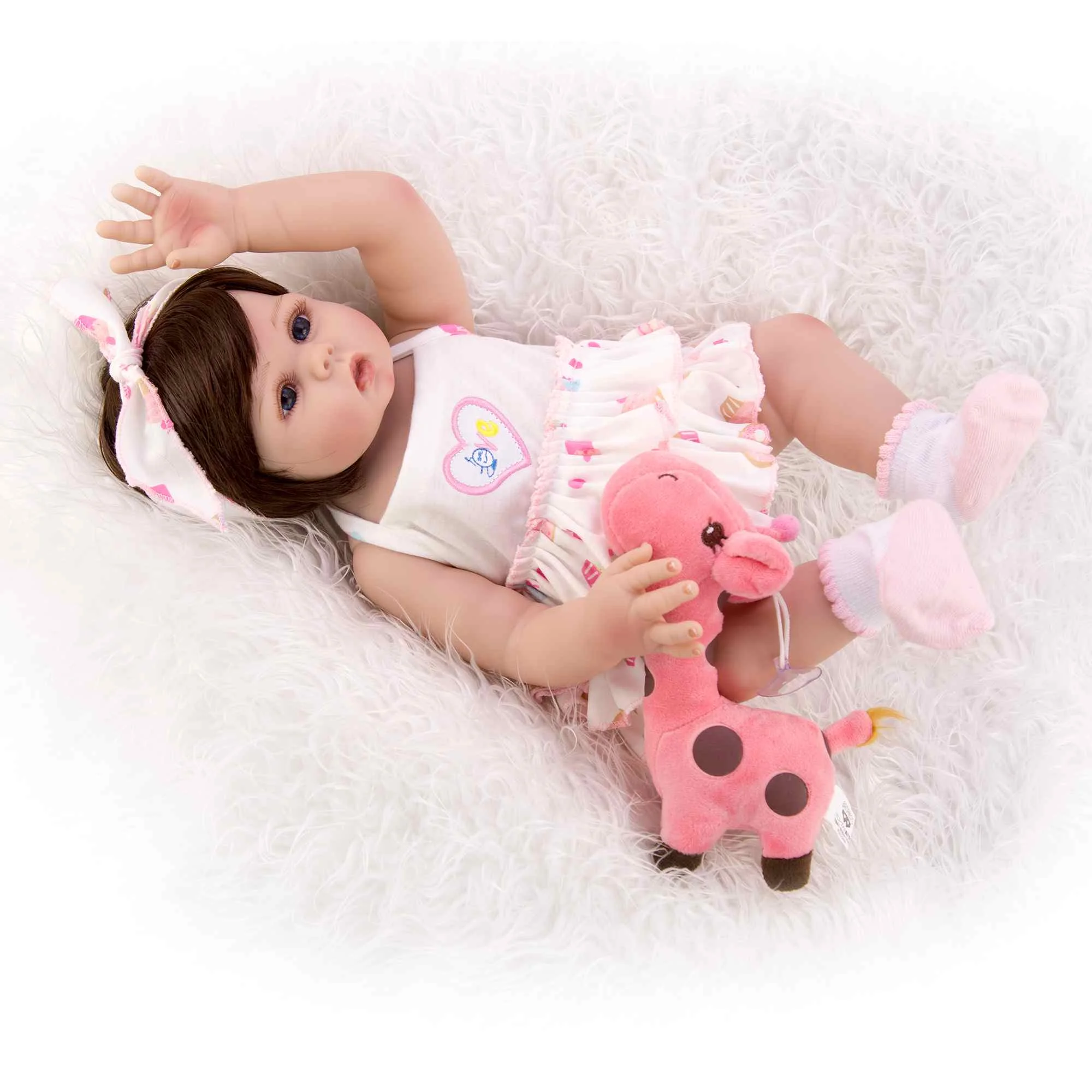 KEIUMI 48 см Reborn Baby кукла все силиконовые тело в загара кожи реалистичный Новорожденный ребенок девочка кукла для продажи подарок на день рождения ребенка может ванну