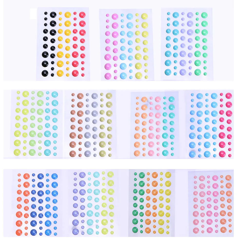 54 шт./упак. эмаль точка Стикеры сахара декоративная обсыпка самоклеящаяся смолы