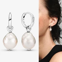 high quality 925 sterling silver freshwater cultured baroque pearl pendant fashionable diy charm jewelry
