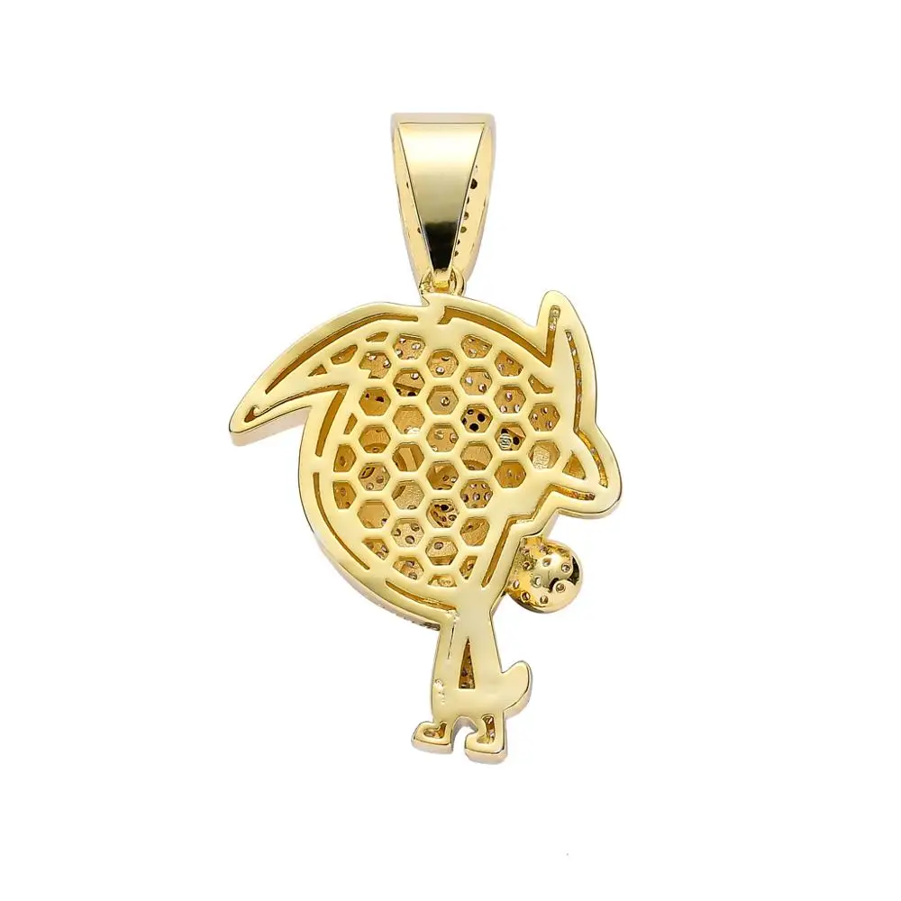 Ожерелье с подвеской из фианита в стиле хип-хоп | Украшения и аксессуары