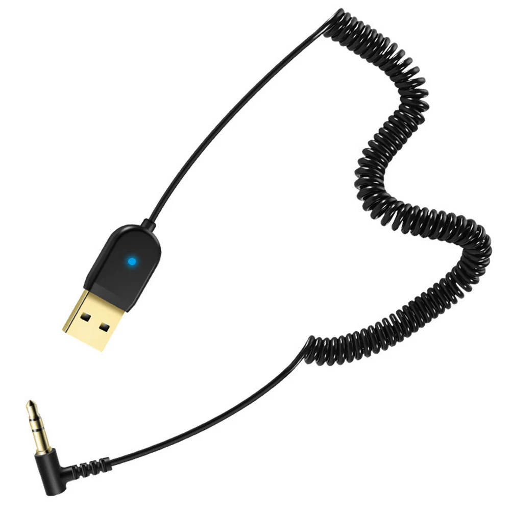 

3.5mm Jack Aux Handsfree Dongle Multifunctional Practical Wireless USB ABS Speaker Adapter Professional Audio Receiver