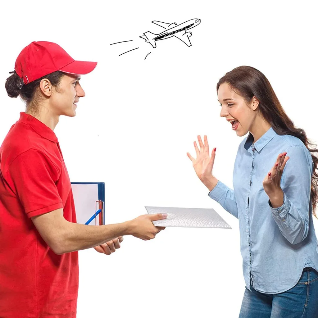 50 шт. конверты из пузырчатой бумаги мягкие поли-конверты с подкладкой