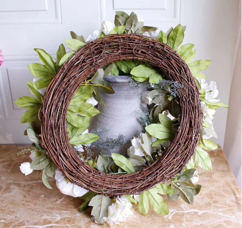 

Wedding Decoration Wreath 35-40cm Flowers Wreath Artificial Flower DIY Home Door Decor Wreath Garland Party Wall Ornament