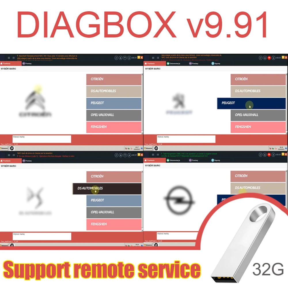 Диагностика ремонта Lexia 3 V9.91 Diagbox последняя версия полностью рабочий для Peugeot Citroen