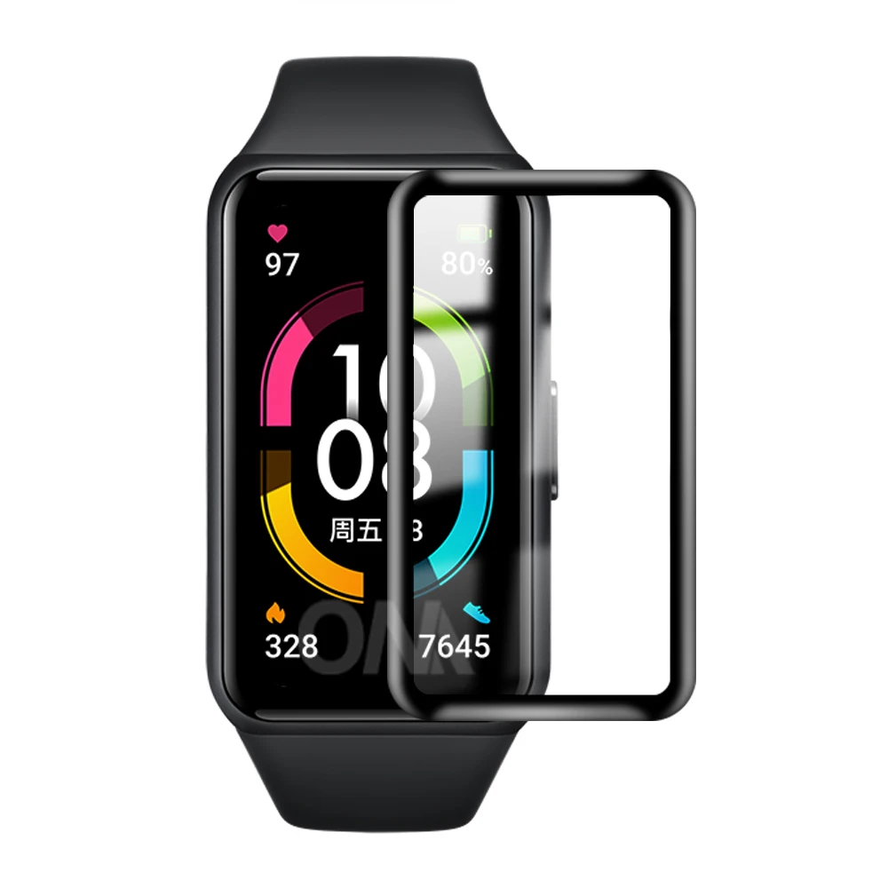 20D изогнутая защитная пленка для Huawei Honor band 6 7 и Watch Fit 2 Fit2 Smart Wristband Screen Protector (не