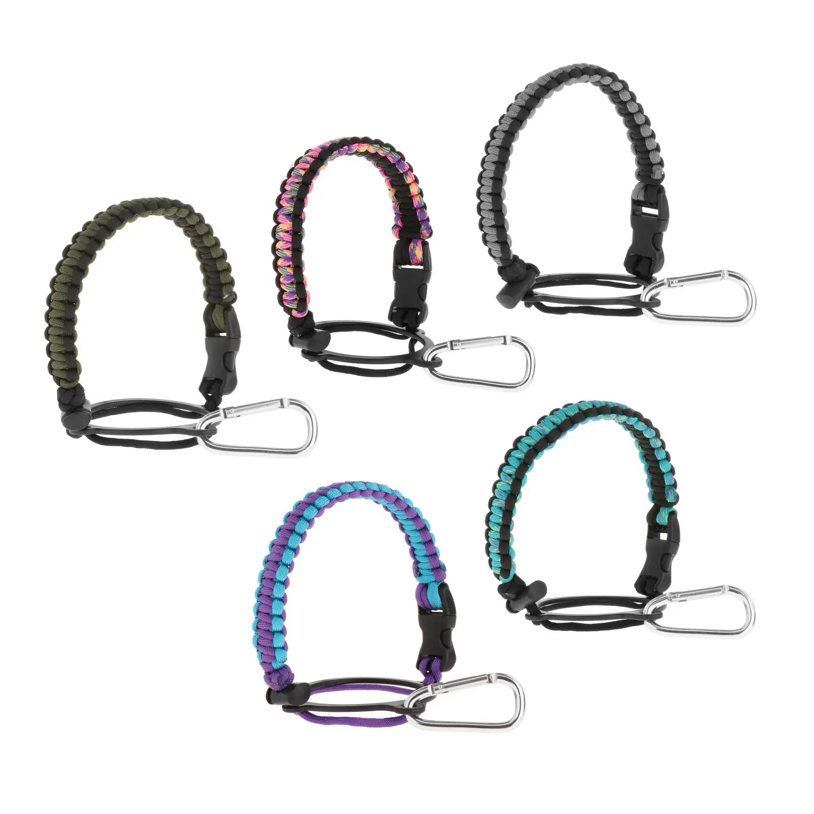 

Paracord Wide Mouth Water Bottles Handle Carrier Holder for REIC Camping