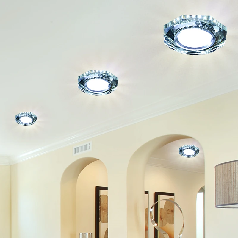 Lámpara de techo LED de 3W, luz descendente de lujo para dormitorio, decoración de sala de estar, foco de iluminación, AC110/220V