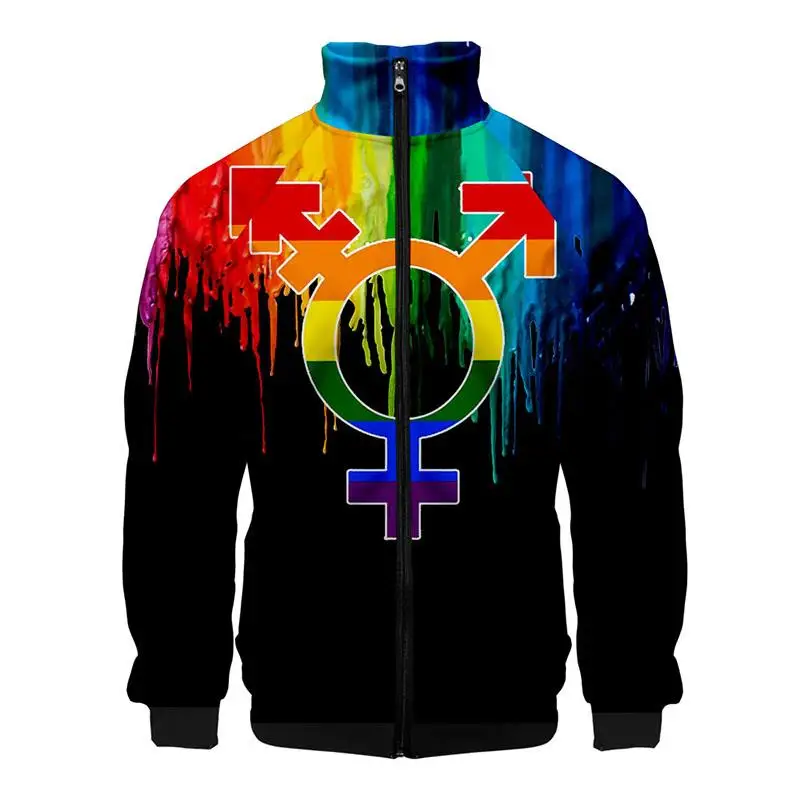 Новинка модные куртки 3D цветов ЛГБТ радужные для лесбиянок пальто мужчин и