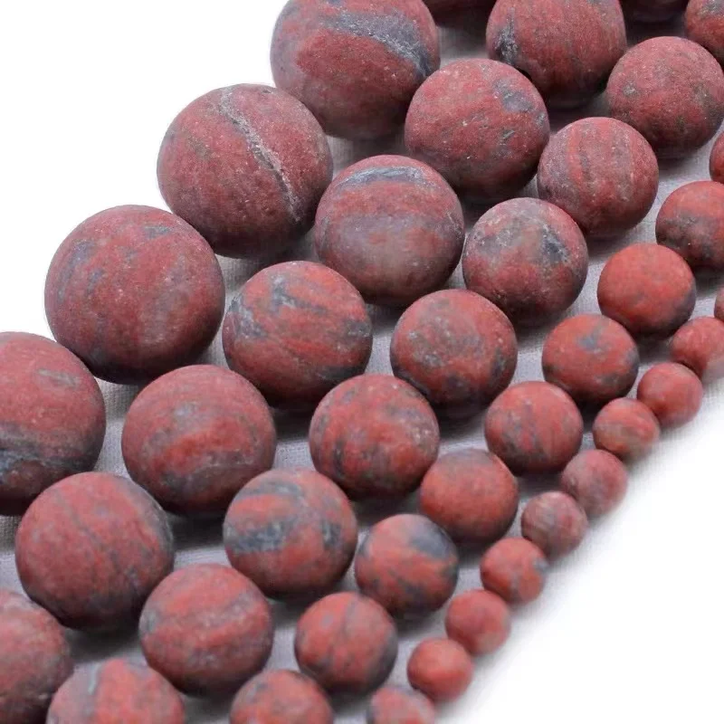 

_ Полированные матовые кунжутные красные круглые бусины-разделители 4/6/8/10/12 мм для изготовления ювелирных изделий своими руками, браслетов ...