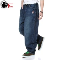 mens streetwear taper jeans loose plus size palazzo pants harem straight pants trouser male denim baggy hip hop wide leg jeans