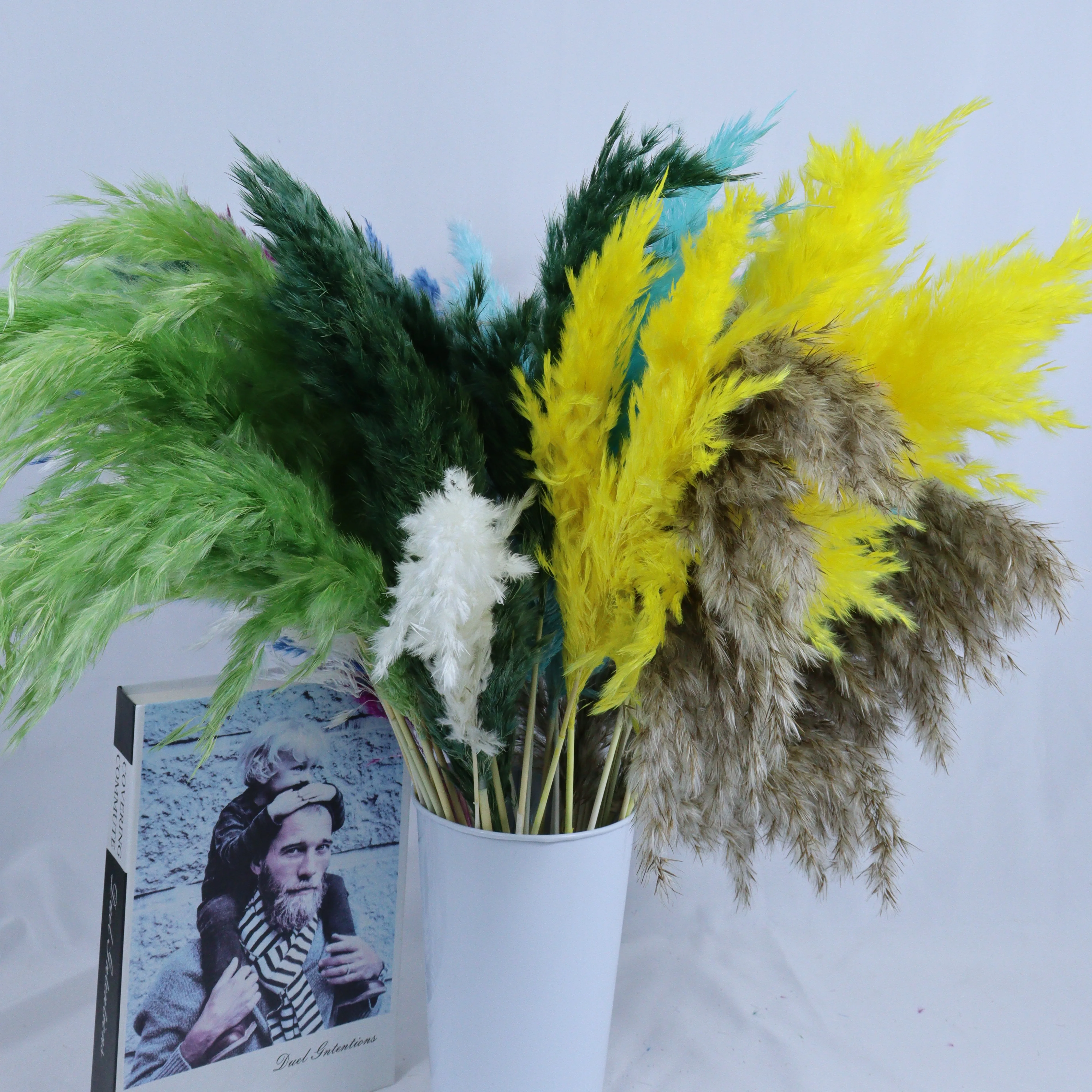

45cm5Pcs Natural Dried Pampas Grass Big Reed Bouquet Flowers Plant Hay for Wedding Bohemian Home Decoration Room Decora Pampas