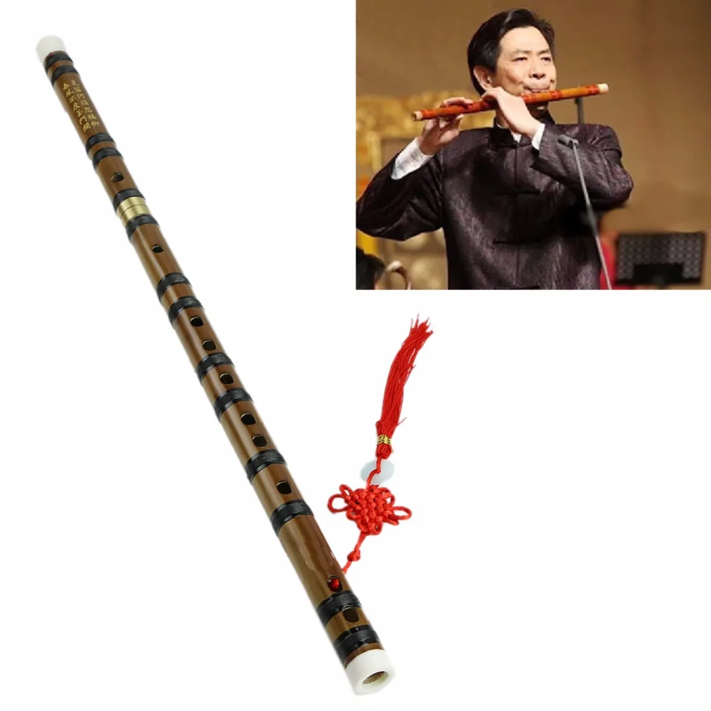 1PC Chinese Traditional Musical Instrument Handmade New Bamboo Flute in D Key musical instrument flute clarinet bamboo wooden chinese 6 holes student traditional color vertical 2020
