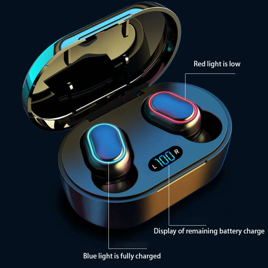 SOUMETIN E6S E7S TWS Wireless Earbuds BT5.0 Earphone Bass In-Ear Headset LED Display With Mic Handsfree for Phone | Электроника
